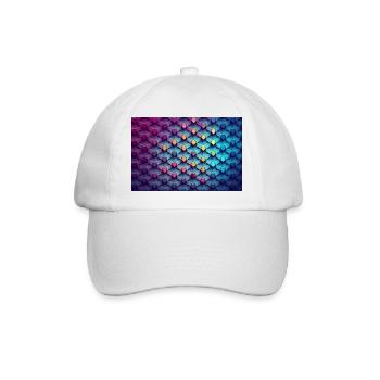 Abstraktes Pattern - Baseballkappe - Weiß/Weiß - Vorne