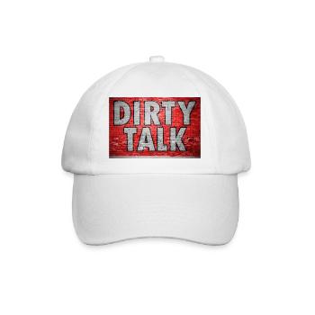 Dirty Talk Graffiti Ziegelsteinmauer - Baseballkappe - Weiß/Weiß - Vorne