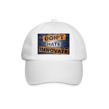 hassen Sie nicht innovate Say Lettering Graffiti - Baseballkappe - Weiß/Weiß - Vorne