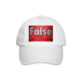 False Ziegelsteinmauer Graffiti - Baseballkappe - Weiß/Weiß - Vorne