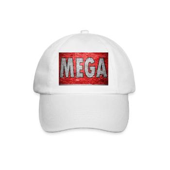 Mega Ziegelsteinmauer Graffiti - Baseballkappe - Weiß/Weiß - Vorne