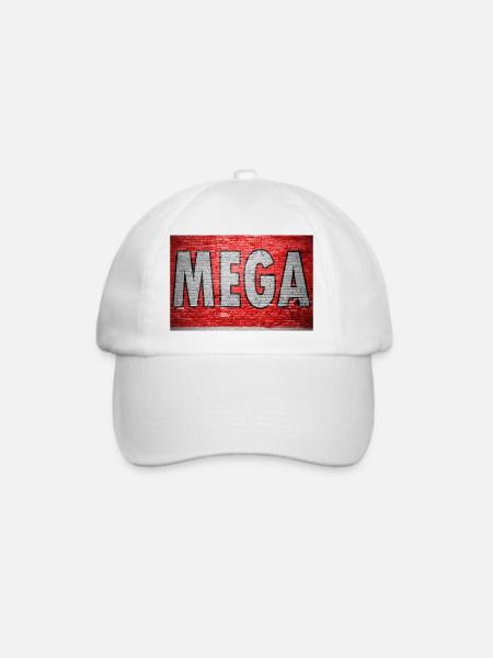 Mega Ziegelsteinmauer Graffiti - Baseballkappe - Weiß/Weiß