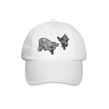 Tiermotiv - Baseballkappe - Weiß/Weiß - Vorne