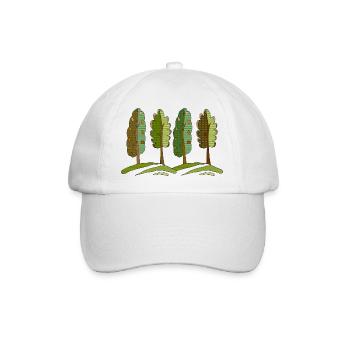 Baum - Baseballkappe - Weiß/Weiß - Vorne