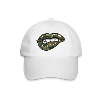 Militärische Lippen - Baseballkappe - Weiß/Weiß - Vorne