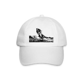 BMX Race Racing MTB Motocross - Baseballkappe - Weiß/Weiß - Vorne