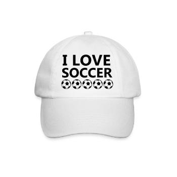 Fußball Soccer - Baseballkappe - Weiß/Weiß - Vorne