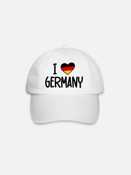 i love germany - Baseballkappe - Weiß/Weiß