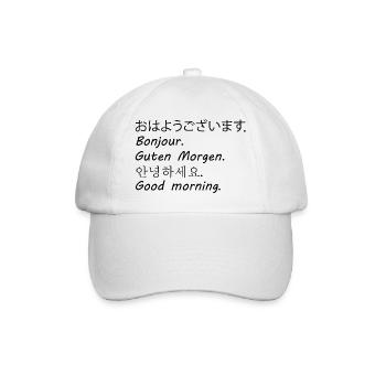 Guten Morgen - Baseballkappe - Weiß/Weiß - Vorne