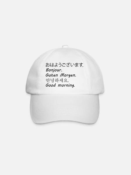 Guten Morgen - Baseballkappe - Weiß/Weiß