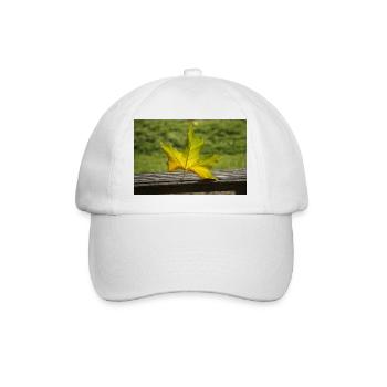 Einsames Ahornblatt - Baseballkappe - Weiß/Weiß - Vorne