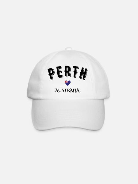 Perth Australien - Baseballkappe - Weiß/Weiß