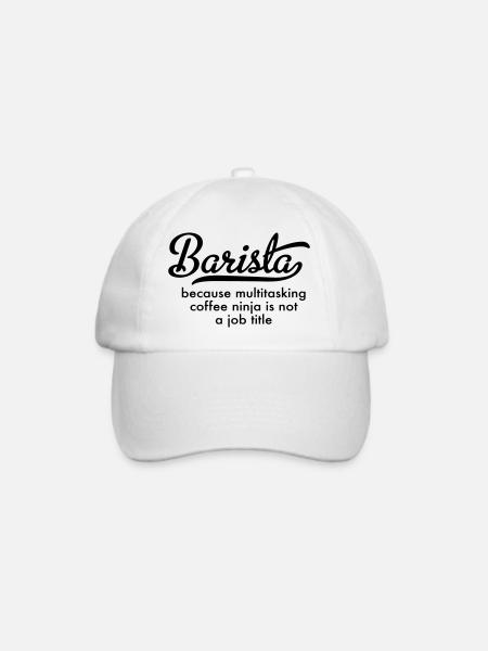 barista - Baseballkappe - Weiß/Weiß