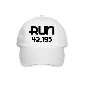 Marathon Triathlon Running joggen Biking Radfahren - Baseballkappe - Weiß/Weiß - Vorne