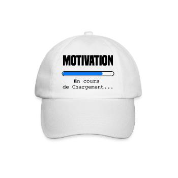 Motivation lädt - Baseballkappe - Weiß/Weiß - Vorne