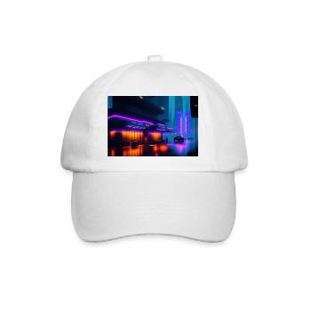 AI-Art Future Picture - Baseballkappe - Weiß/Weiß - Vorne
