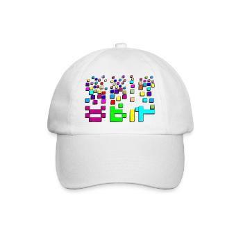 8 bit - Baseballkappe - Weiß/Weiß - Vorne