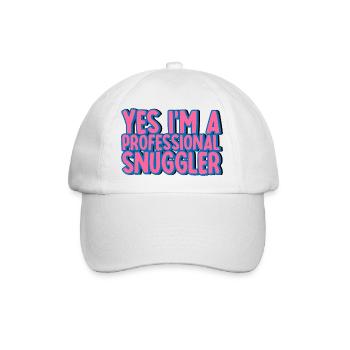 Yes, I'm A Professional Snuggler 2 - Baseballkappe - Weiß/Weiß - Vorne