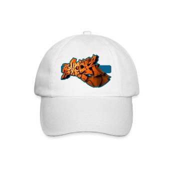 Shock perfektes 3D Graffiti Orange - Baseballkappe - Weiß/Weiß - Vorne