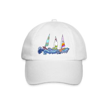 Segelboot - Baseballkappe - Weiß/Weiß - Vorne