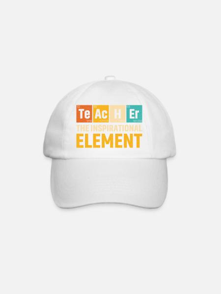 Teacher The Inspirational Element Teacher - Baseballkappe - Weiß/Weiß