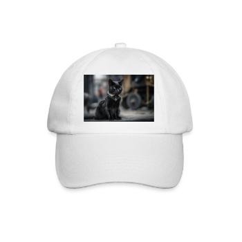 Cat Black 9 - Baseballkappe - Weiß/Weiß - Vorne