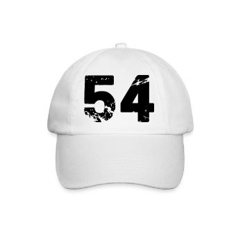 54 - Baseballkappe - Weiß/Weiß - Vorne