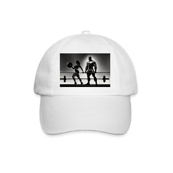 Couple Weightlifting - Baseballkappe - Weiß/Weiß - Vorne