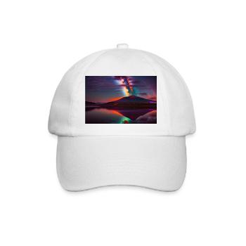 Vulkan 3d - Baseballkappe - Weiß/Weiß - Vorne