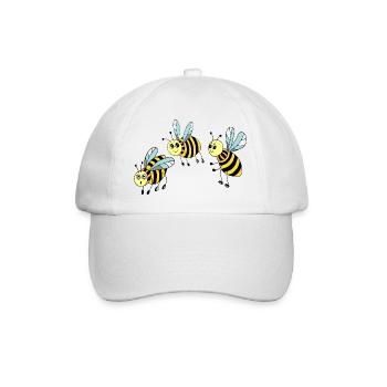 Bienen - Baseballkappe - Weiß/Weiß - Vorne