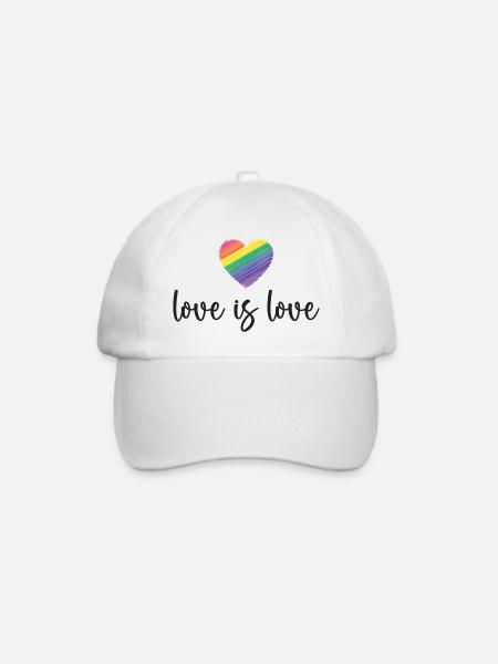 Pride Month - Liebe ist Liebe - Baseballkappe - Weiß/Weiß