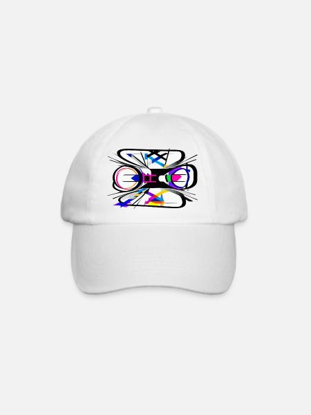 Tragischer Schmetterling - Baseballkappe - Weiß/Weiß
