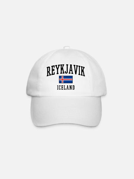 Nordischer Blaurot-Weiß Kreuzblick - Baseballkappe - Weiß/Weiß