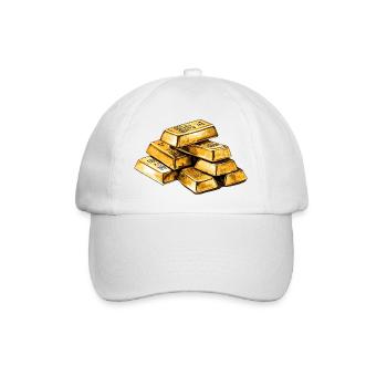 Goldbarren - Lifestyle und finanzieller Erfolg - Baseballkappe - Weiß/Weiß - Vorne