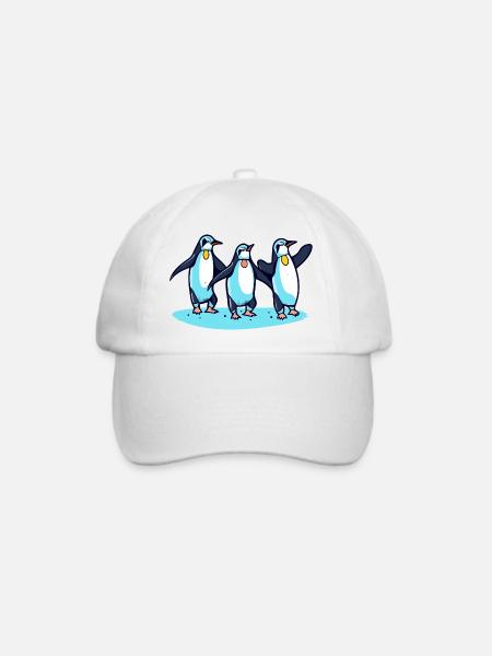 Pinguine feiern - Baseballkappe - Weiß/Weiß