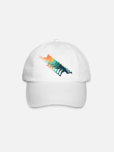Retro-Tennis - Baseballkappe - Weiß/Weiß