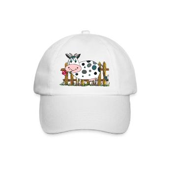 Kuh - Baseballkappe - Weiß/Weiß - Vorne