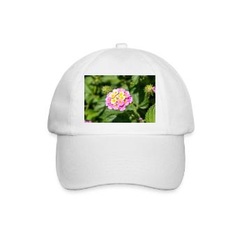 Lantana auch spanische Flagge Wandelröschen - Baseballkappe - Weiß/Weiß - Vorne