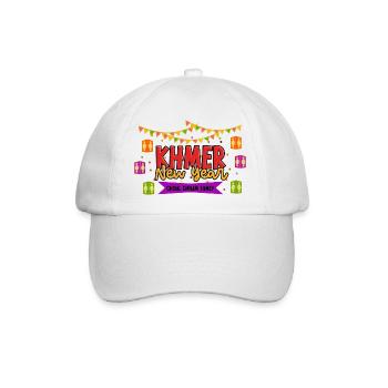 Kambodscha Khmer Neujahr Choul Chnam I Geschenk - Baseballkappe - Weiß/Weiß - Vorne