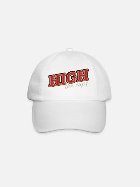 High the cups - Baseballkappe - Weiß/Weiß