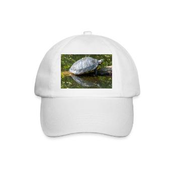 Yellow-bellied slider Gelbbauch-Schmuckschildkröte - Baseballkappe - Weiß/Weiß - Vorne
