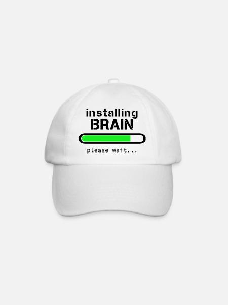 Installation von Brain - Baseballkappe - Weiß/Weiß