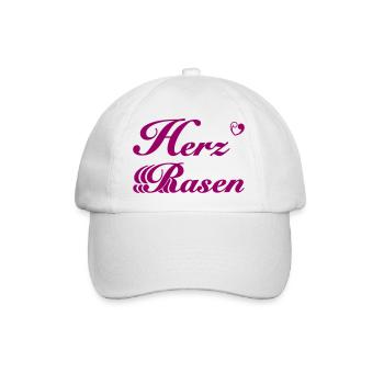 Herz Rasen - Baseballkappe - Weiß/Weiß - Vorne