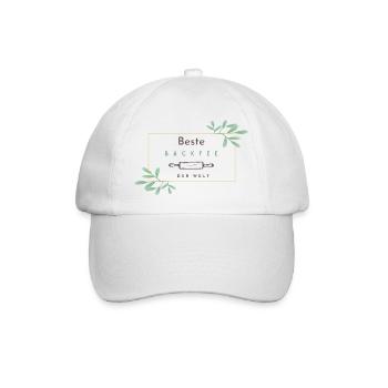 Geschenk für Backfee - Baseballkappe - Weiß/Weiß - Vorne