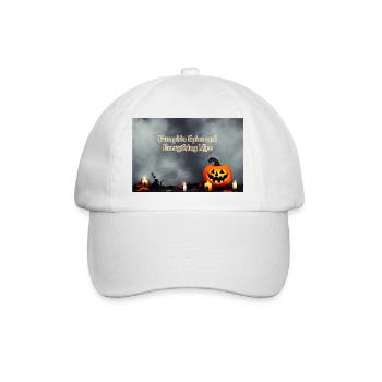 Halloween-Kürbis - Baseballkappe - Weiß/Weiß - Vorne