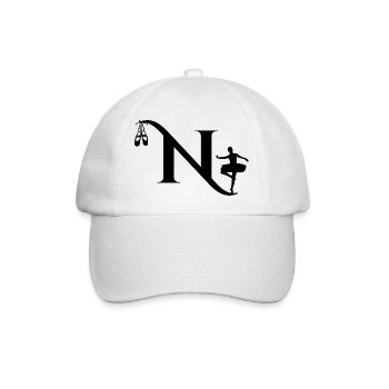 Buchstabe n Ballerina - Baseballkappe - Weiß/Weiß - Vorne