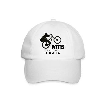 MTB FindYourTrail - Baseballkappe - Weiß/Weiß - Vorne