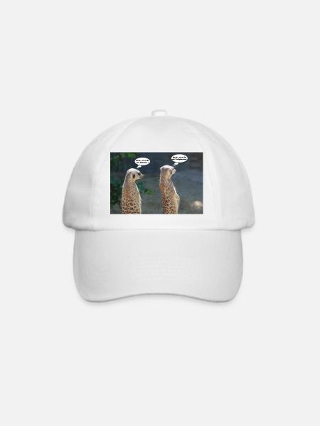 Erdmännchen - Baseballkappe - Weiß/Weiß