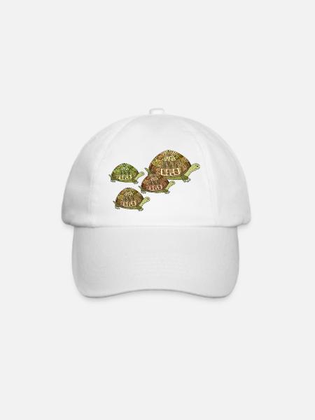 Schildkröten - Baseballkappe - Weiß/Weiß
