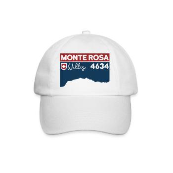 Monte Rosa Massiv Dufourspitze Wanderung Wallis - Baseballkappe - Weiß/Weiß - Vorne